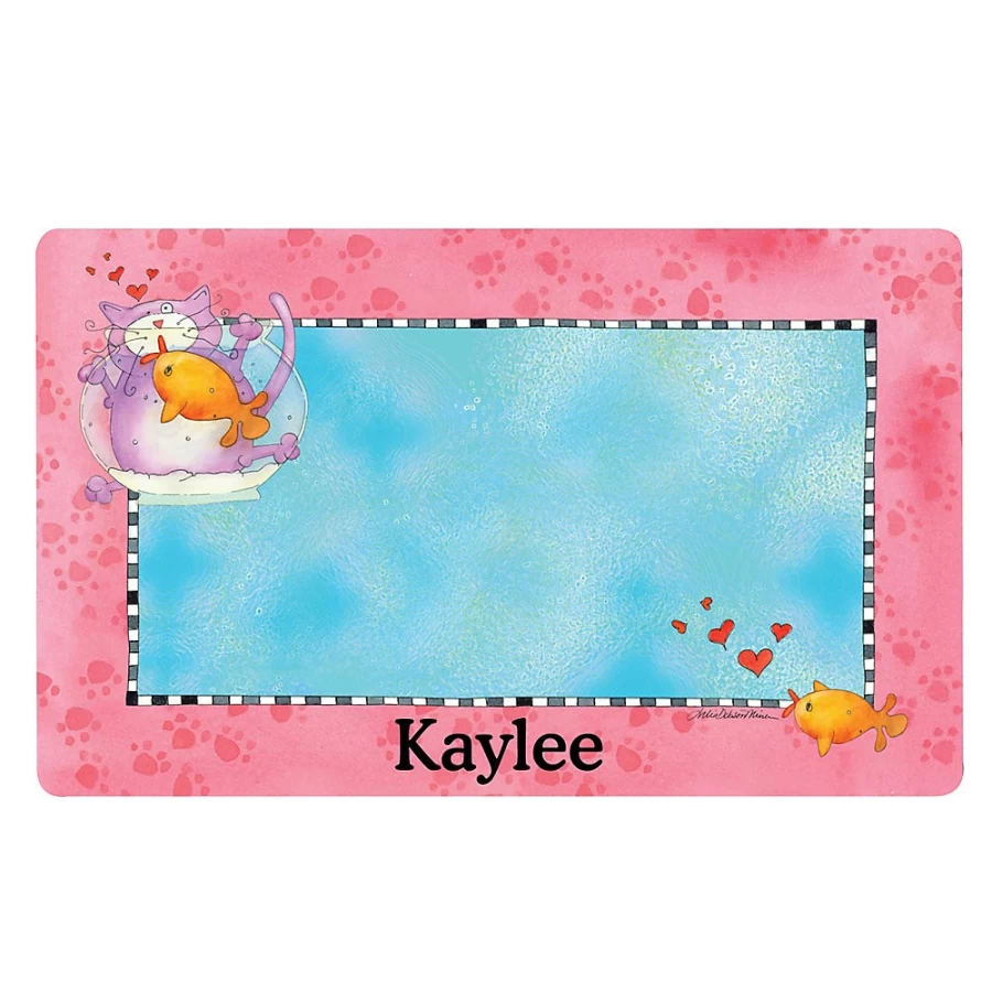 "PetSmart Drymate Personalized Fish Bowl Placemat – Customizable Non-Slip Mat for Aquariums"