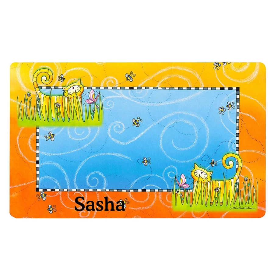 PetSmart Waterproof Personalized Cat Mat - Custom Drymate KittyBees Pet Feeding Mat