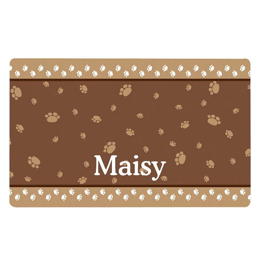 "PetSmart Drymate Personalized Waterproof Paw Print Pet Mat for Dogs and Cats"