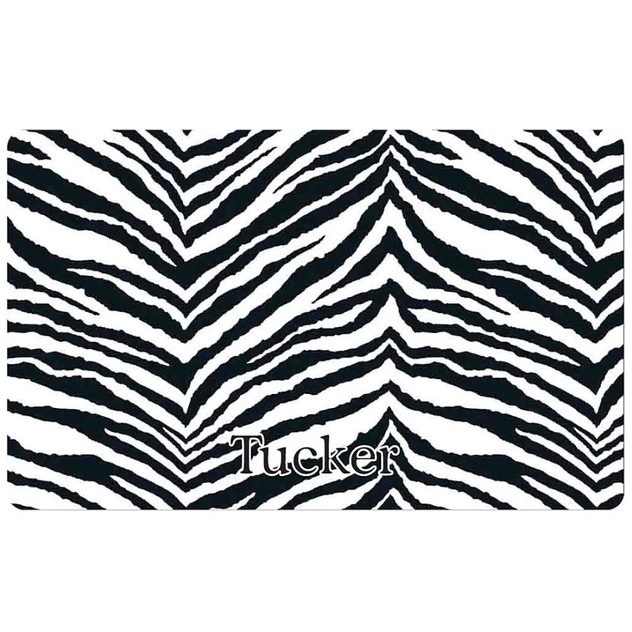 PetSmart Drymate Personalized Waterproof Pet Mat - Exotic Zebra Design for Dogs & Cats