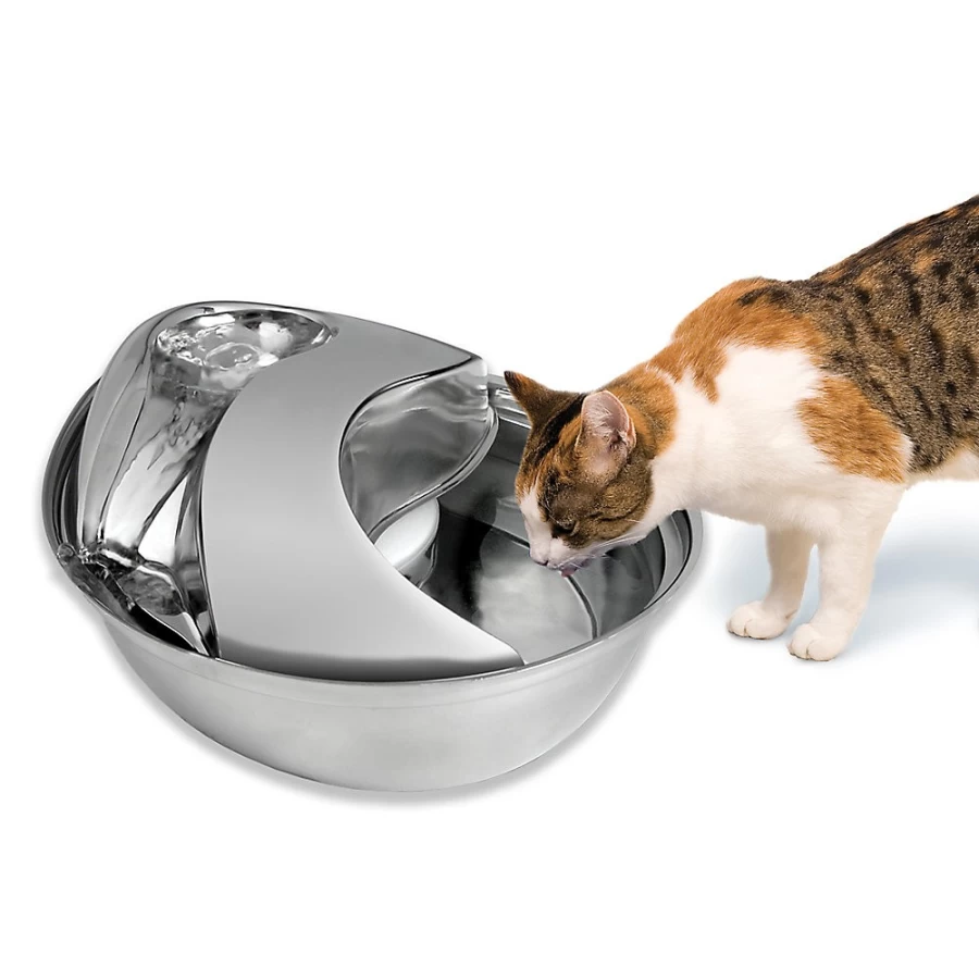 PetSmart Stainless Steel Raindrop Pet Fountain for Cats & Dogs - Pioneer Pet Water Dispenser
