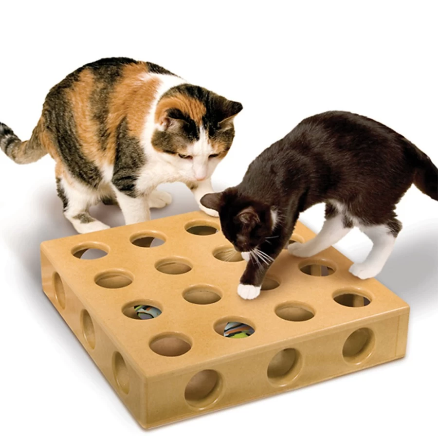 PetSmart Interactive Peek-a-Prize Cat Toy Box - Engaging Puzzle Game for Cats by SmartCat