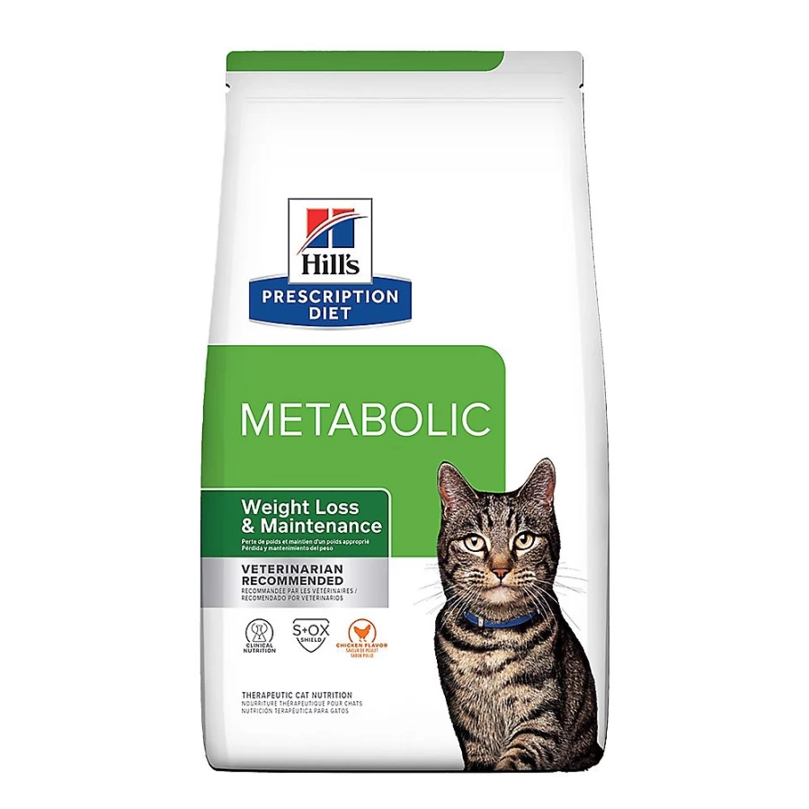 PetSmart Hill's Prescription Diet Metabolic Weight Management Dry Cat Food, Chicken Flavor, Vet Recommended for Healthy Weight