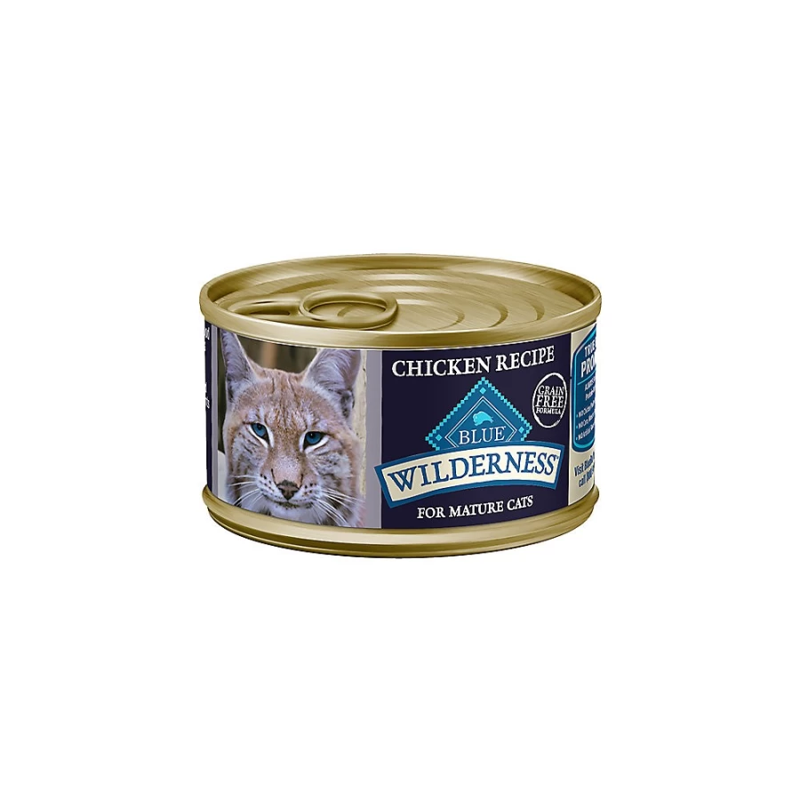 PetSmart Blue Buffalo Wilderness Grain-Free Senior Wet Cat Food, 3 Oz. - High Protein Natural Recipe for Mature Cats