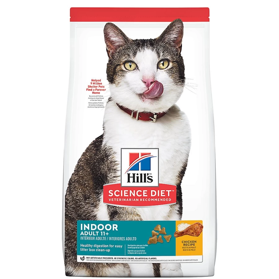 PetSmart Hill's Science Diet Senior Dry Cat Food for Indoor Cats 11+ Years, Chicken Recipe