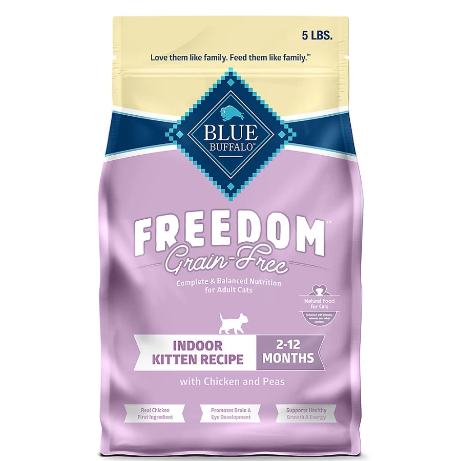 PetSmart Blue Buffalo Freedom Grain Free Kitten Dry Cat Food - Chicken Recipe for Healthy Growth