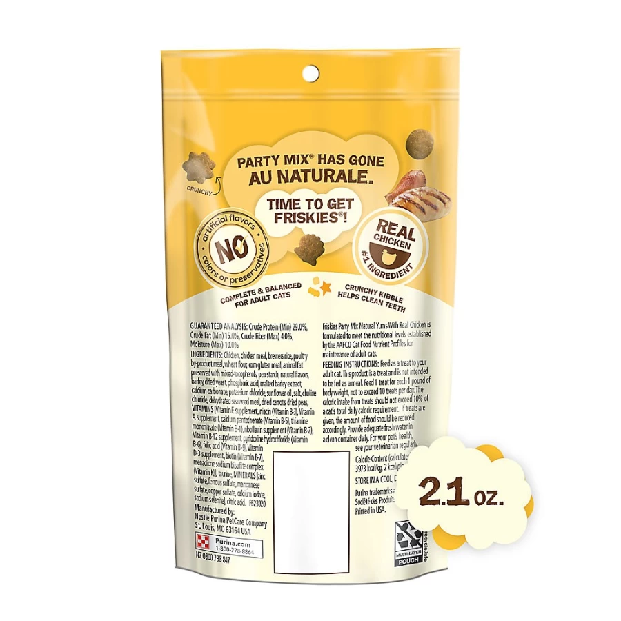 PetSmart Purina Friskies Natural Yums Adult Cat Treats - Chicken Flavor, No Artificial Colors, Healthy Snacks