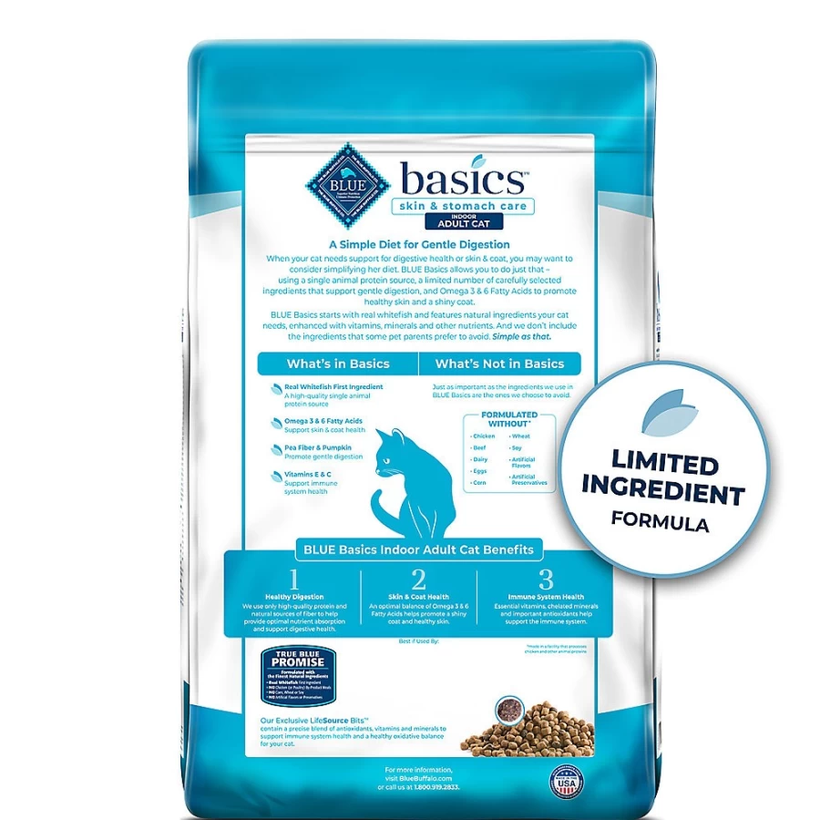 PetSmart Blue Buffalo Basics Grain-Free Adult Dry Cat Food, Fish Recipe for Sensitive Stomachs