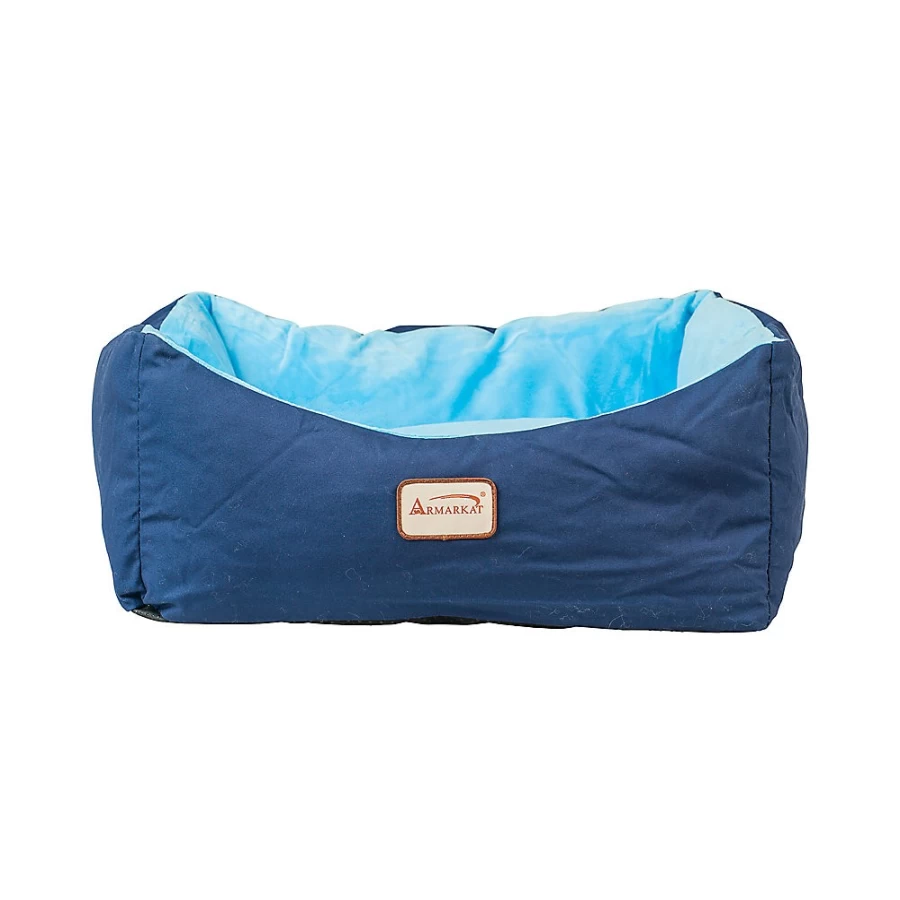 PetSmart Armarkat Navy Blue Plush Cuddler Cat Bed for Cozy Comfort