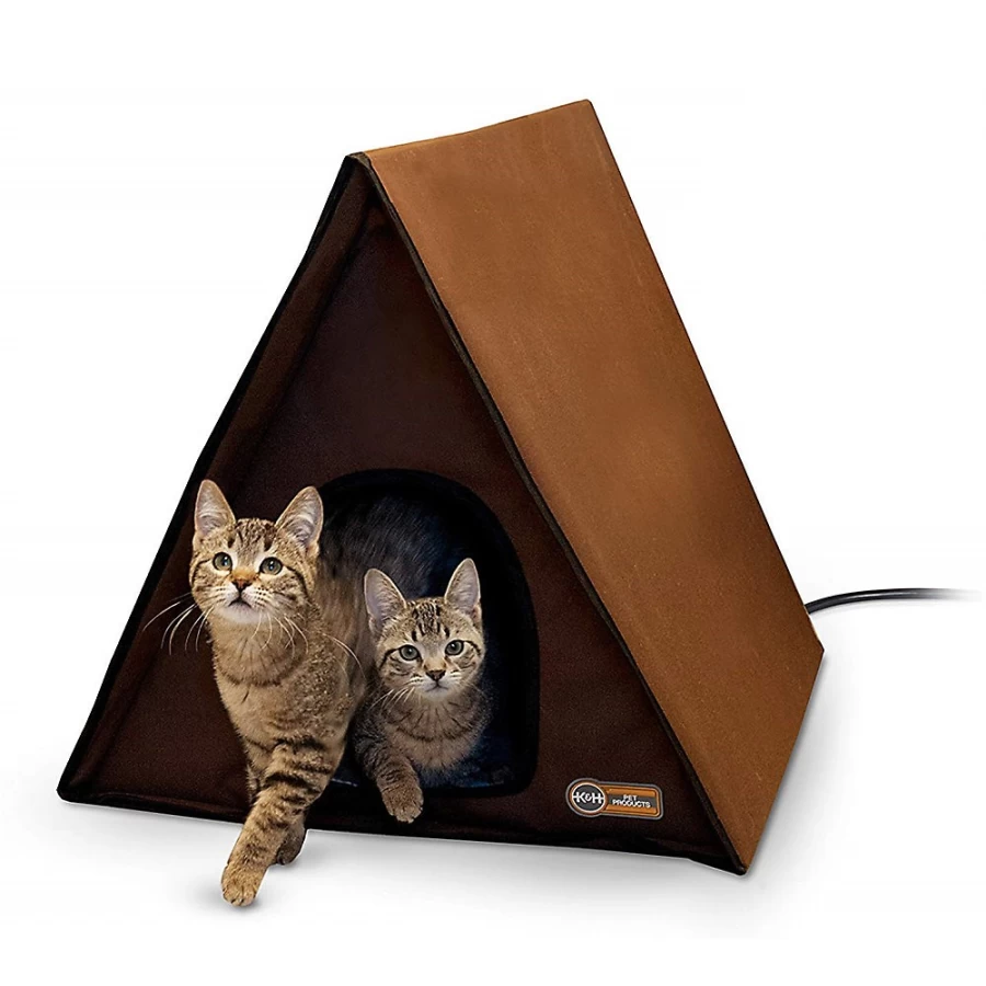 PetSmart Outdoor A-Frame Cat Bed for Indoor & Outdoor Use - Cozy & Durable KH Pet Products Design