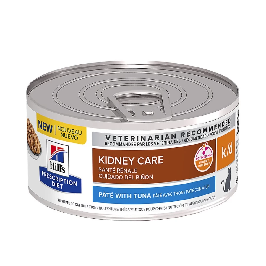 PetSmart Hill's Prescription Diet k/d Kidney Care Cat Food with Tuna - Veterinary Recommended Renal Support for Cats