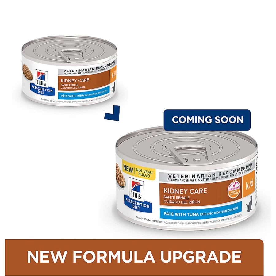 PetSmart Hill's Prescription Diet k/d Kidney Care Cat Food with Tuna - Veterinary Recommended Renal Support for Cats