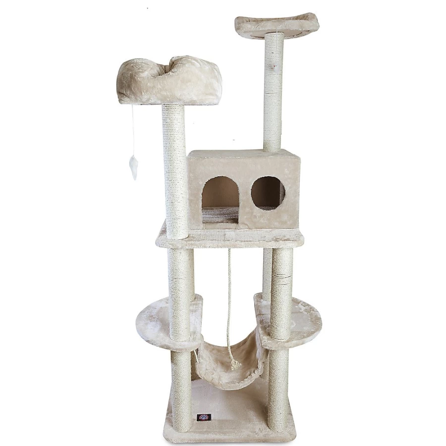 PetSmart Majestic 76-inch Tan Casita Cat Tree with Perches & Scratching Posts