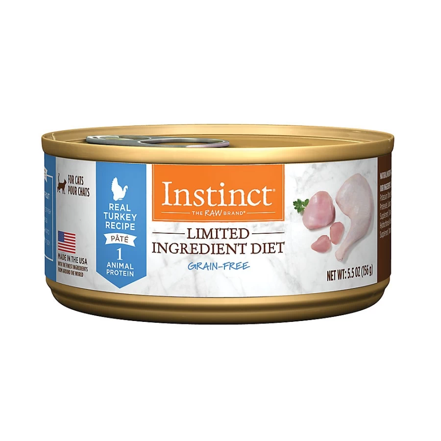 PetSmart Instinct Grain Free Limited Ingredient Diet Dry Cat Food - Turkey Recipe, Natural Protein for Sensitive Stomachs