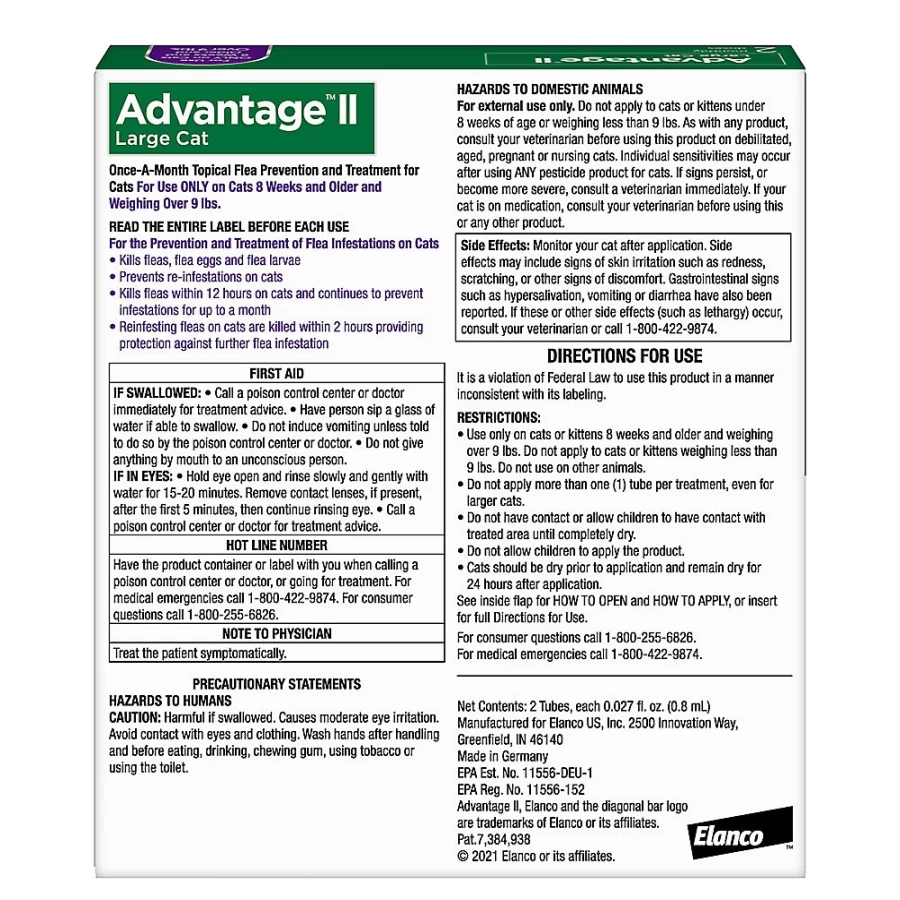 PetSmart Advantage II Flea Treatment for Cats Over 9 lbs - Effective Flea Prevention