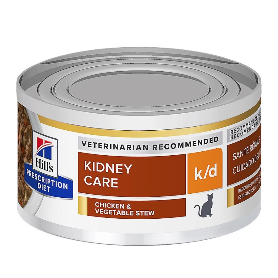 Hill's Prescription Diet k/d Kidney Care Cat Food - Chicken & Vegetable Stew for Renal Health | PetSmart