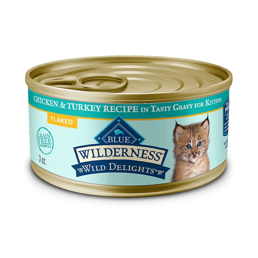 PetSmart Blue Wilderness Natural Kitten Wet Cat Food, 3 Oz – Grain-Free High Protein Recipe