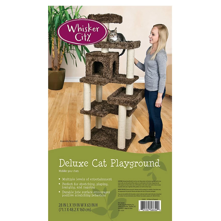 PetSmart Whisker City Deluxe Cat Tree with Playground for Indoor Cats