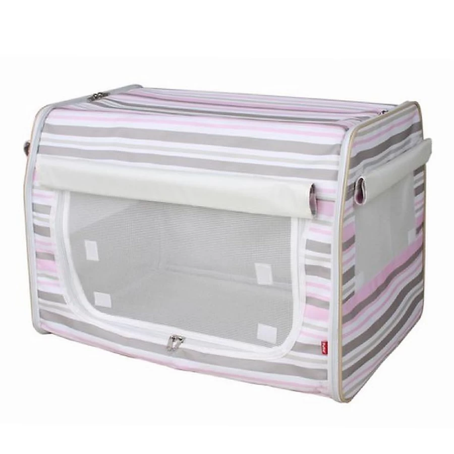 PetSmart Striped Lightweight Dog Crate - Portable & Durable Pet Carrier for Travel