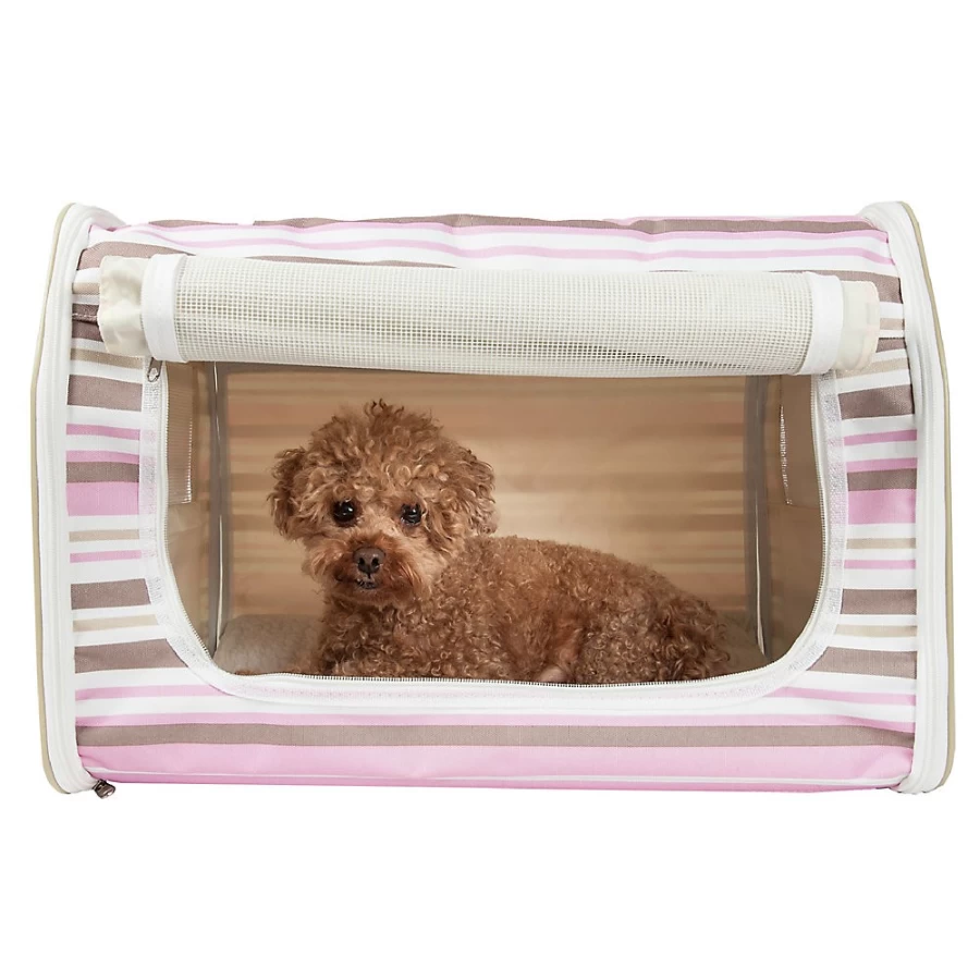 PetSmart Striped Lightweight Dog Crate - Portable & Durable Pet Carrier for Travel