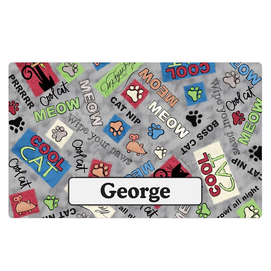 "PetSmart Drymate Personalized Cool Cat Placemat for Pets – Customizable Feeding Mat"