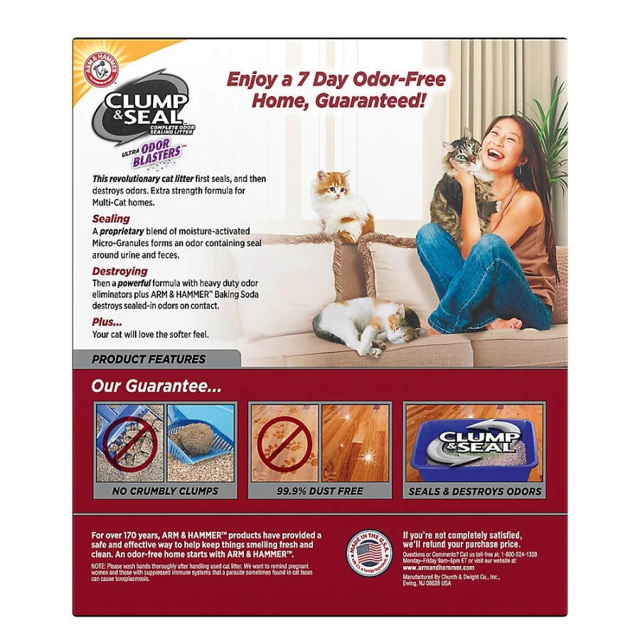 PetSmart Arm & Hammer Clump & Seal Multi-Cat Clumping Clay Litter - Low Dust Formula
