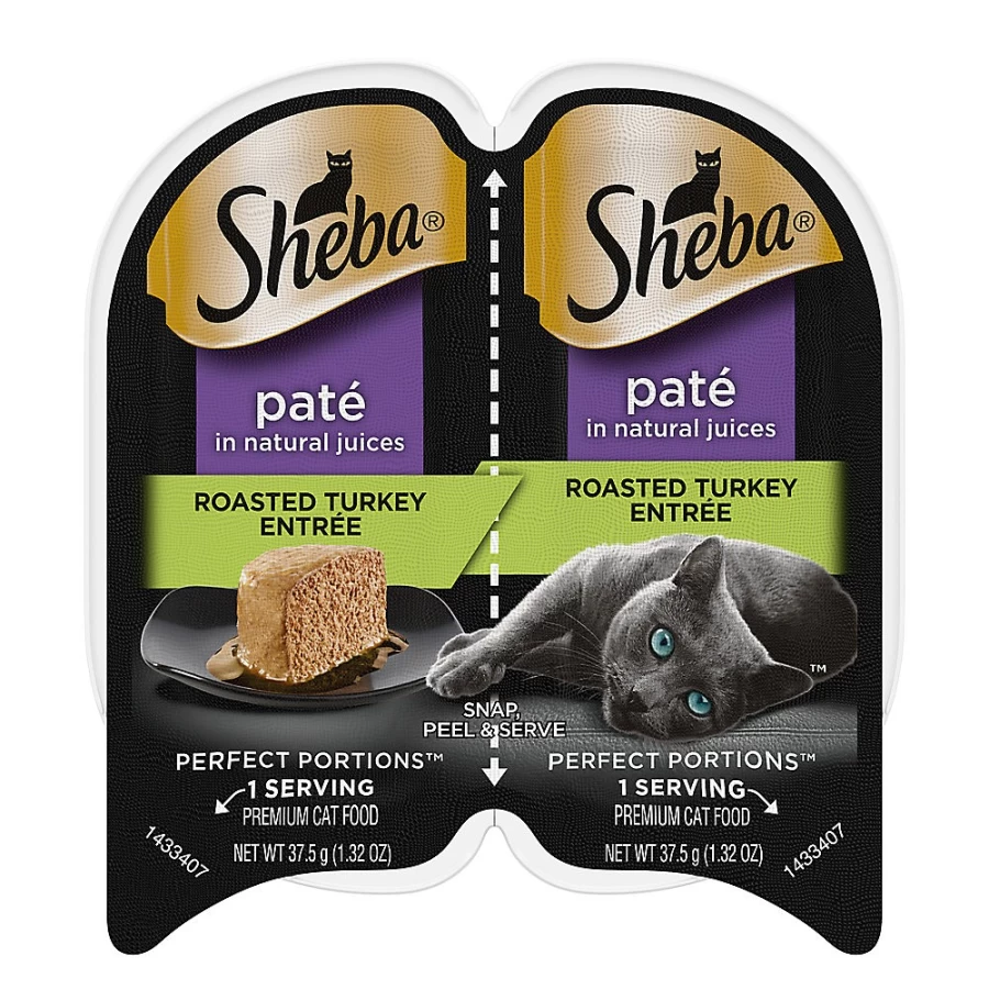Sheba Perfect Portions Adult Wet Cat Food Pate - 24-Pack, 2.65 Oz. Trays, Gourmet Seafood Variety, Tender & Delicious, Premium Cat Food by PetSmart