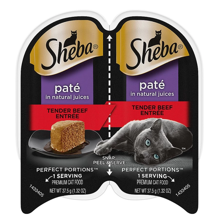 Sheba Perfect Portions Pate Wet Cat Food for Adults - 2.65 Oz Trays, Premium Delicacy by PetSmart