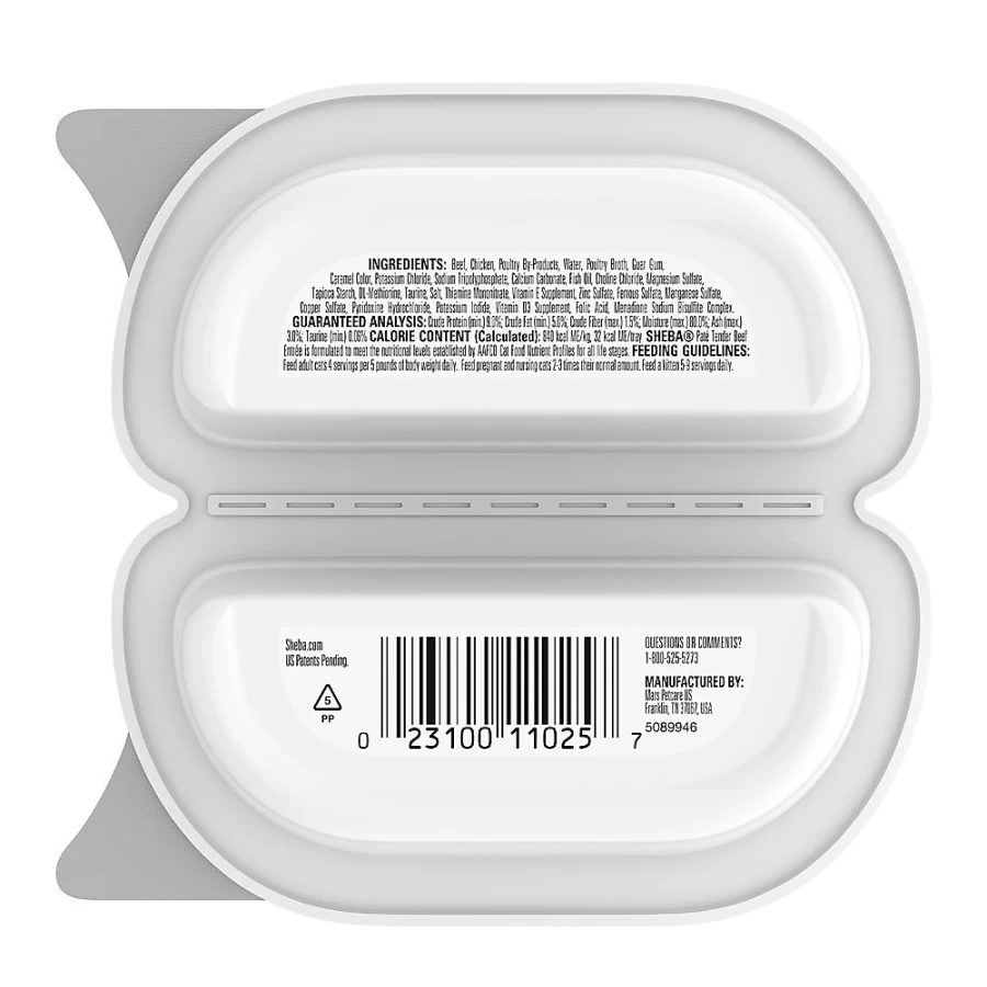 Sheba Perfect Portions Pate Wet Cat Food for Adults - 2.65 Oz Trays, Premium Delicacy by PetSmart