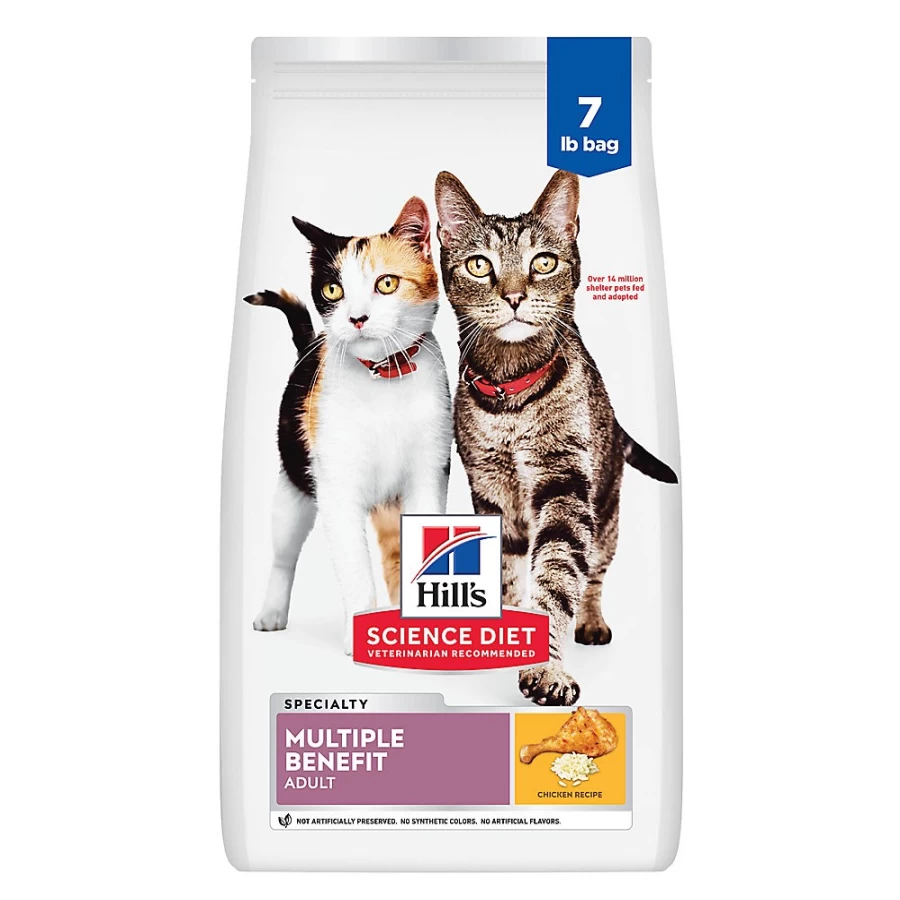 PetSmart Hill's Science Diet Adult Dry Cat Food with Chicken - Multiple Benefit Formula for Optimal Health