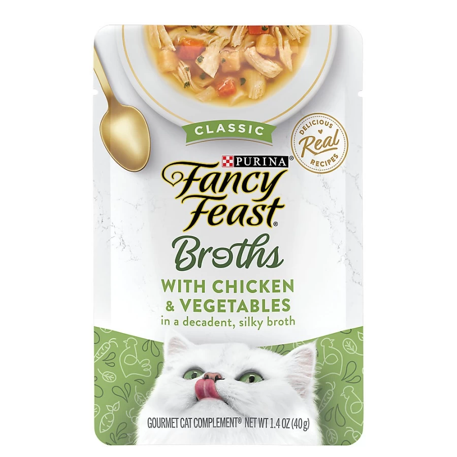 PetSmart Fancy Feast Broths Grain-Free Wet Cat Food for Adults - 1.55 oz. Limited Ingredient Recipe