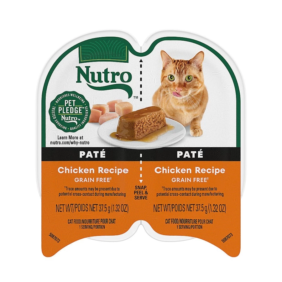 PetSmart Nutro Perfect Portions Grain-Free Wet Cat Food Pate for Adult Cats - 2.64oz Trays, High Protein, Natural Ingredients
