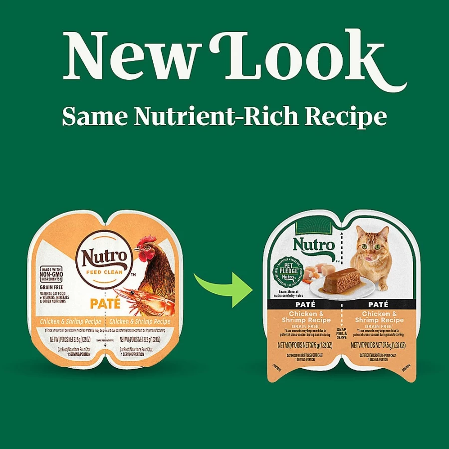 Nutro Perfect Portions Grain-Free Pate Wet Cat Food for Adults - 2.64oz Trays by PetSmart