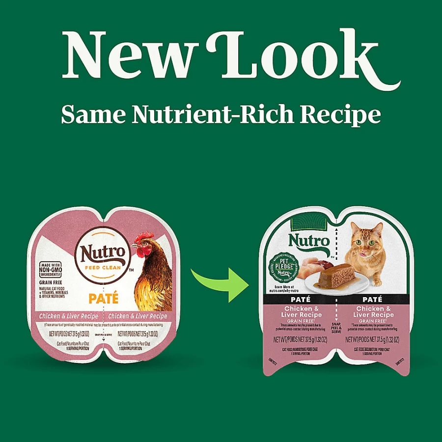 Nutro Perfect Portions Grain-Free Wet Cat Food Pate for Adults - 2.64oz Trays by PetSmart