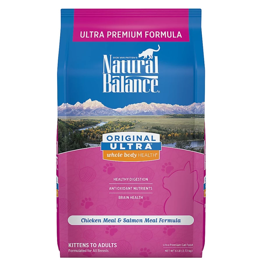 PetSmart Natural Balance Original Ultra Whole Body Health Cat Food - Gluten Free, Chicken Meal & Salmon Meal Recipe for Adult Cats