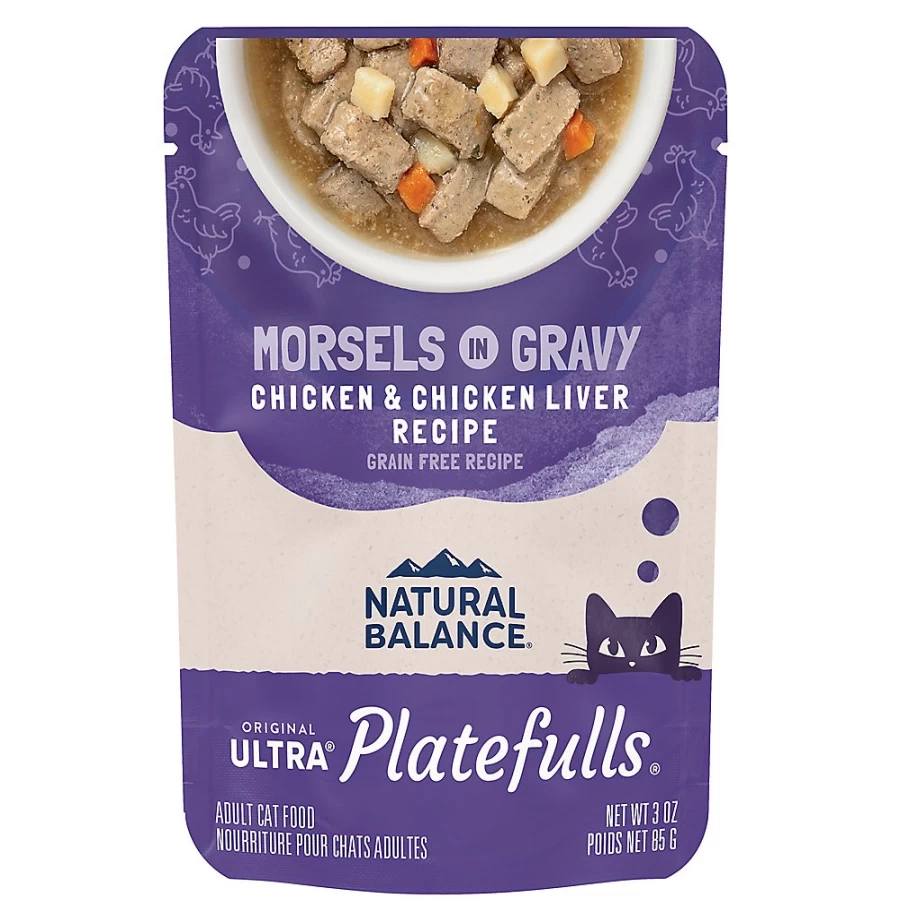 PetSmart Grain-Free Natural Balance Platefulls Indoor Adult Cat Food with Chicken & Chicken Liver Recipe
