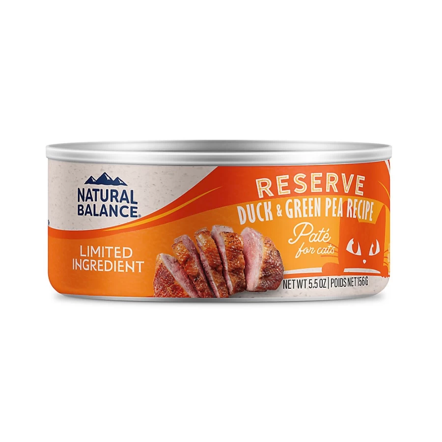 PetSmart Natural Balance Grain Free Limited Ingredient Cat Food - Duck & Green Pea Recipe for Sensitive Stomachs