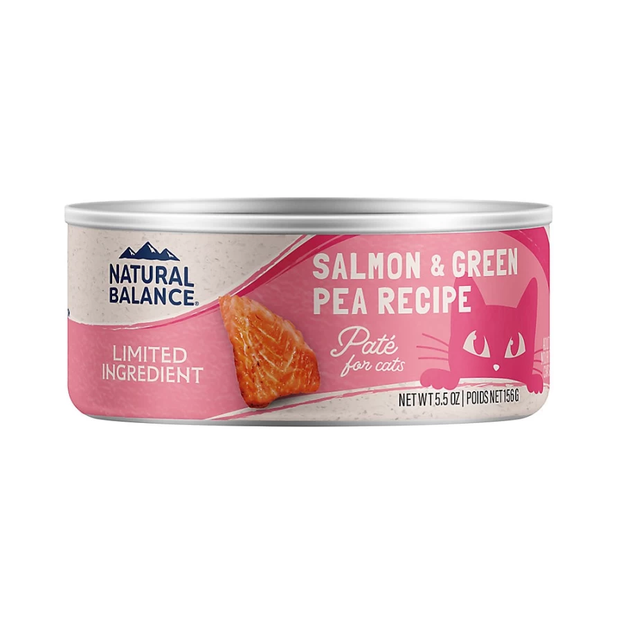PetSmart Natural Balance Grain-Free Limited Ingredient Cat Food - Salmon & Green Pea Recipe for Sensitive Stomachs