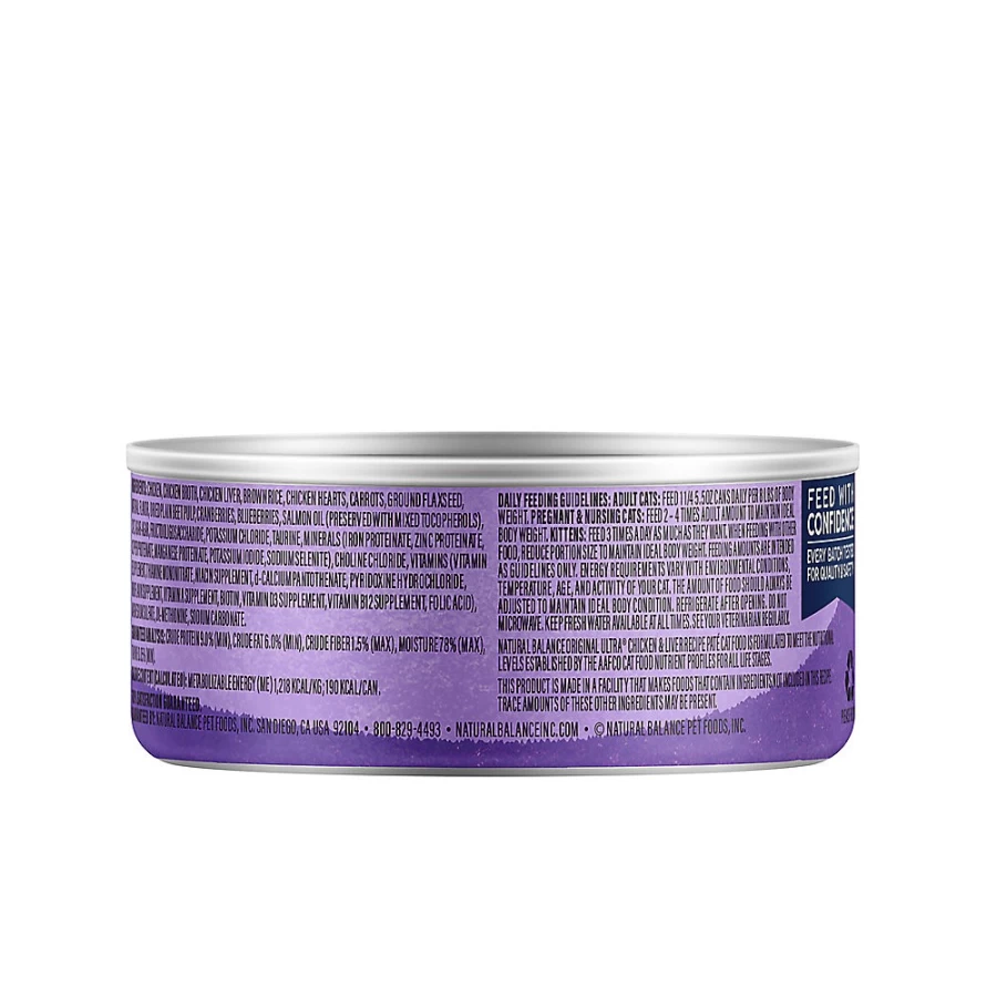 PetSmart Natural Balance Ultra Premium Cat Food - Chicken Liver Pate for Optimal Feline Nutrition