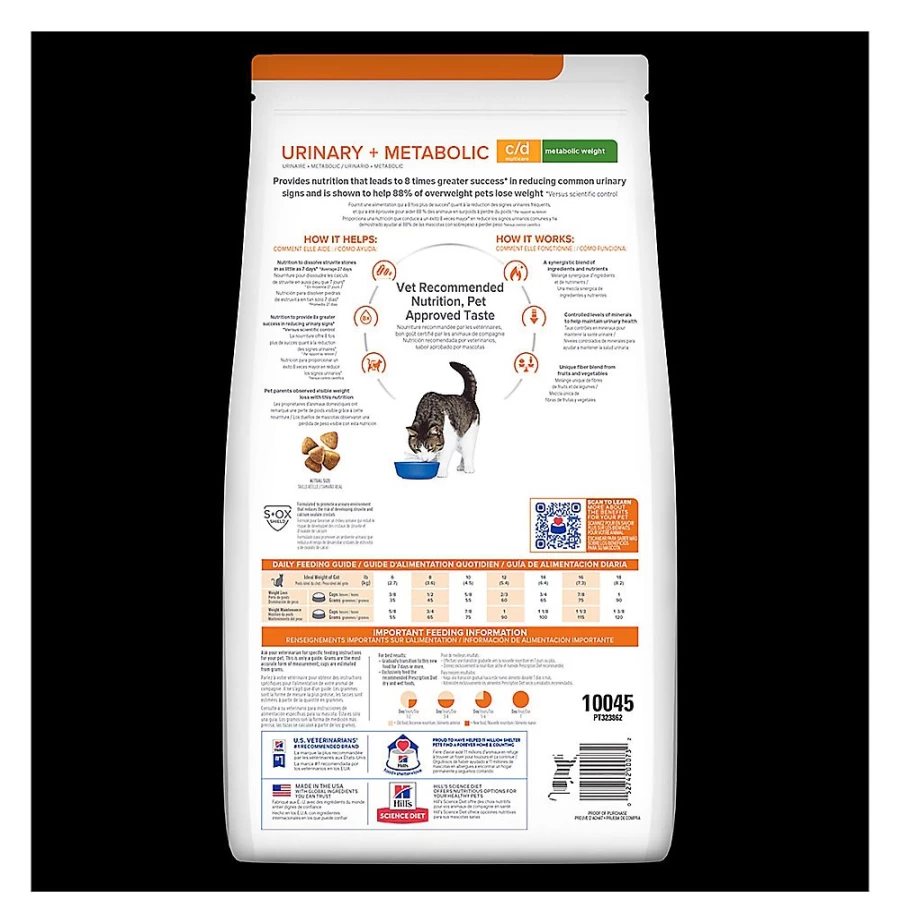 Hill's Prescription Diet Metabolic + Urinary Dry Cat Food - Chicken Flavor | Vet Recommended | PetSmart