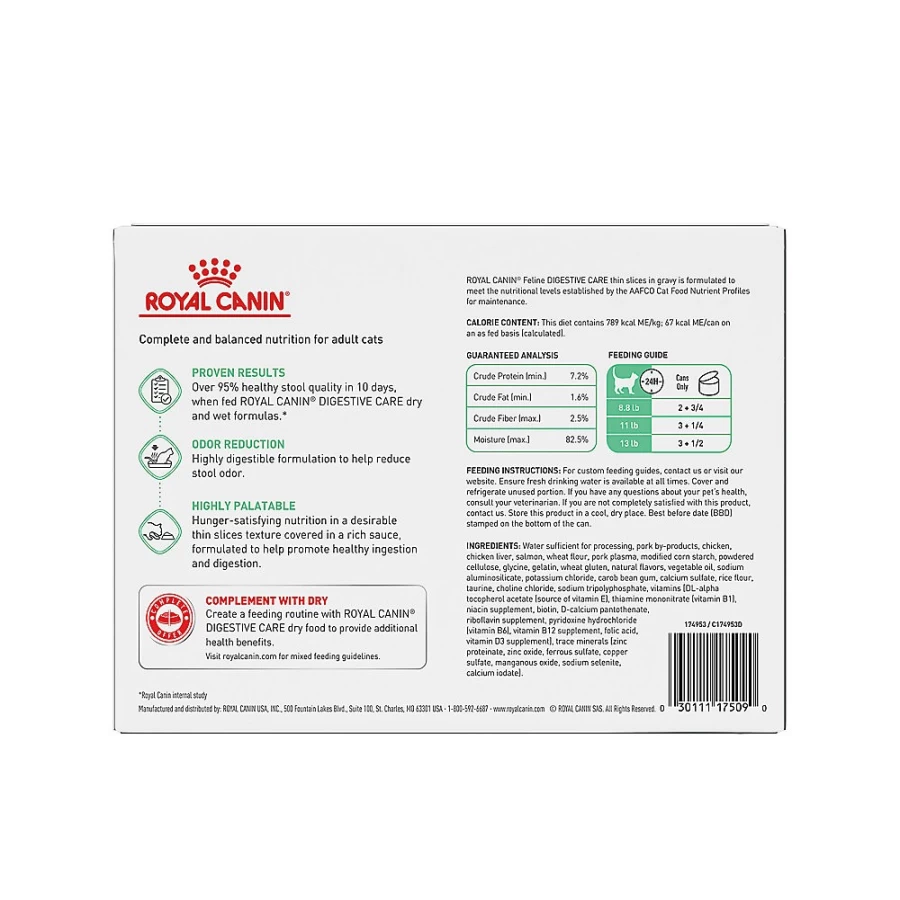 "Royal Canin Digestive Care Sensitive Thin Slices in Gravy Wet Cat Food, 3 oz Cans (12-Pack) | PetSmart"