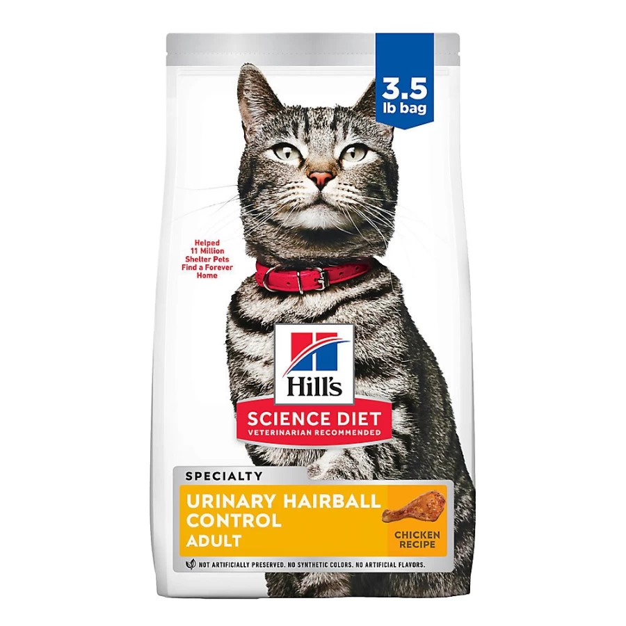 PetSmart Hill's Science Diet Adult Dry Cat Food for Urinary & Hairball Control - Chicken Recipe