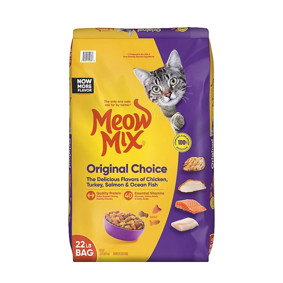 PetSmart Meow Mix Original Choice Dry Cat Food - Chicken, Turkey, Salmon & Ocean Fish Blend for All Life Stages
