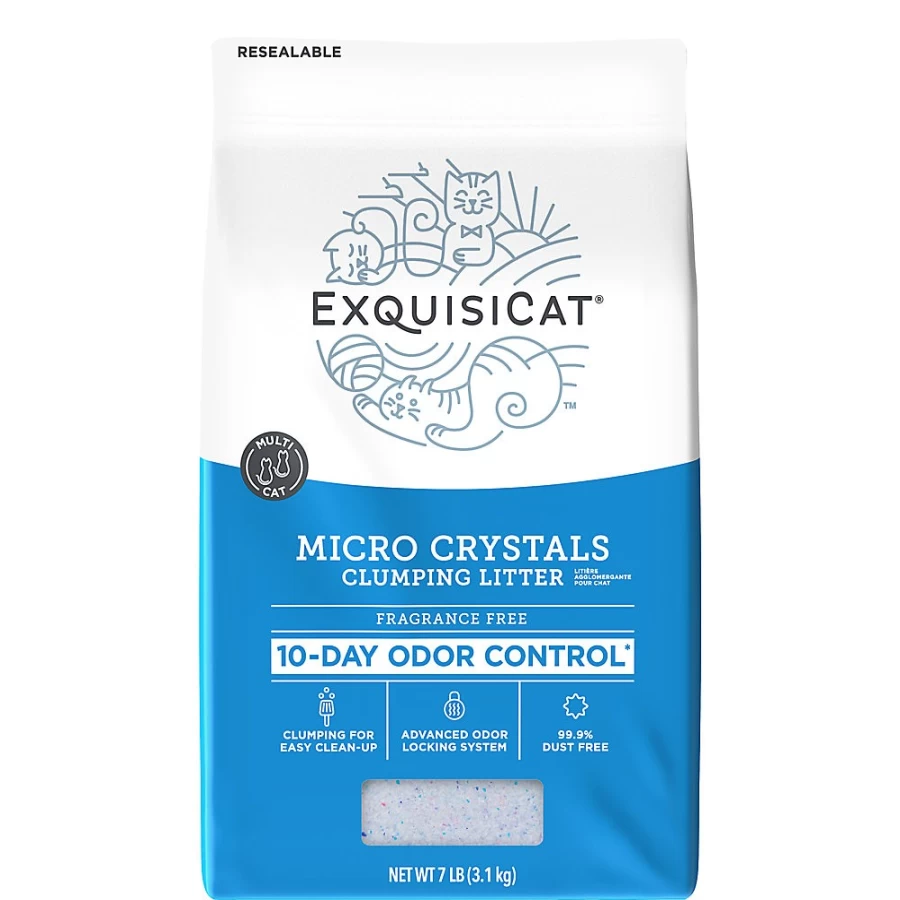 ExquisiCat Micro Crystals Clumping Silica Cat Litter - Unscented, Low Dust, Multi-Cat | PetSmart