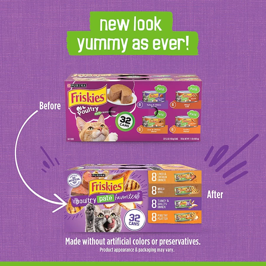 Purina Friskies Adult Wet Cat Food Variety Pack, 12.93 lb Bulk Case - Savory Seafood & Poultry Recipes - PetSmart