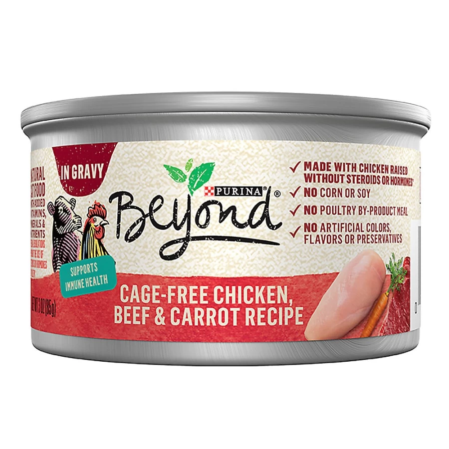 Purina Beyond Grain Free Adult Wet Cat Food - 3.33 oz Can, Natural Ingredients, No Corn Wheat Soy, Petsmart Exclusive