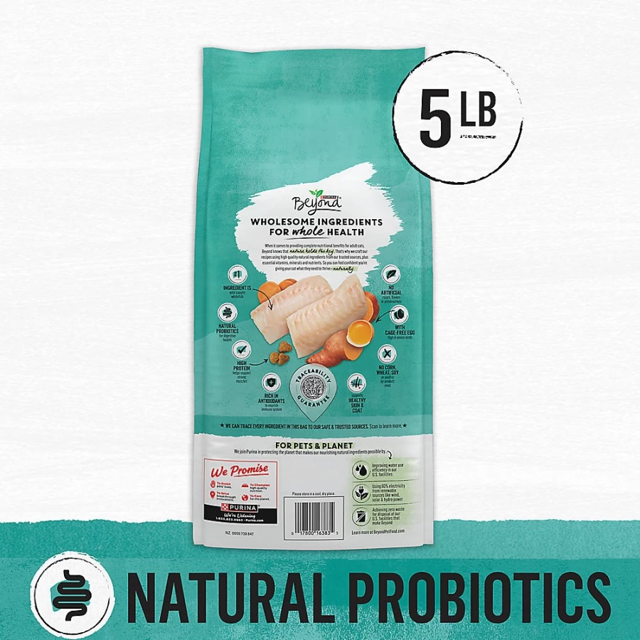 Purina Beyond Simply Grain Free Adult Dry Cat Food with Ocean Whitefish & Probiotics - PetSmart