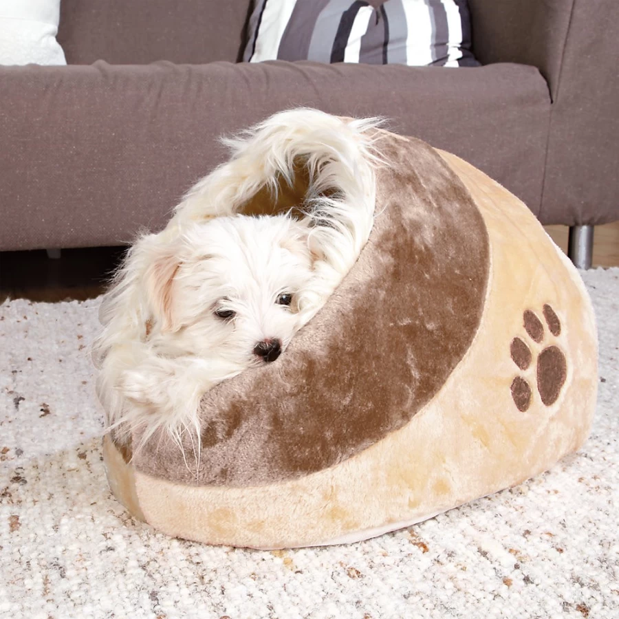 PetSmart Trixie Minou Cuddly Condo Cat Bed - Soft Plush Pet Bed for Cats & Small Dogs