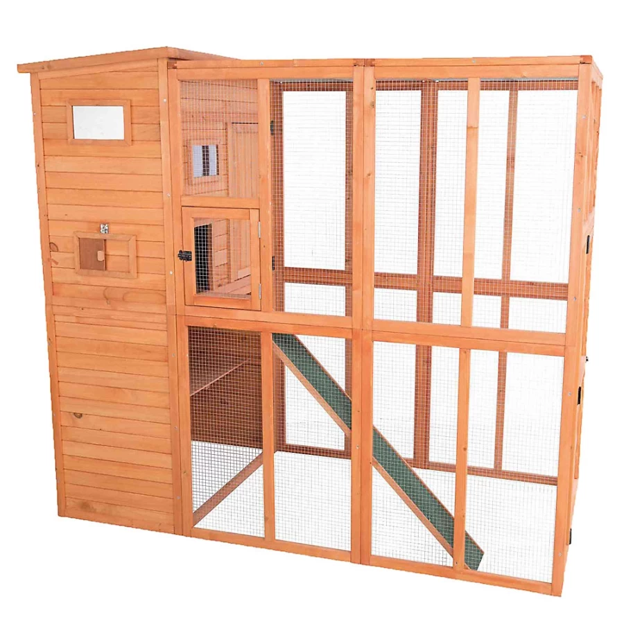 PetSmart Trixie Wooden Outdoor Cat Enclosure - Large Weatherproof Cat Run for Safe Outdoor Play