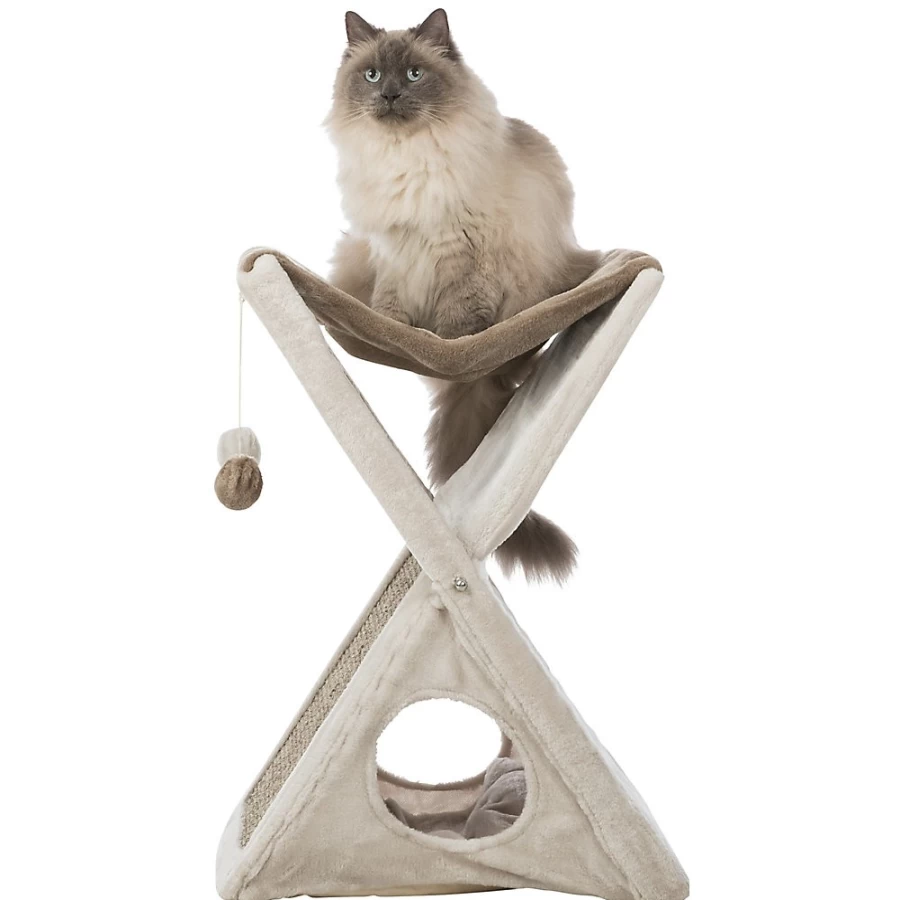 PetSmart Trixie Miguel Foldable Cat Scratcher with Storage - Gray Scratching Post for Cats